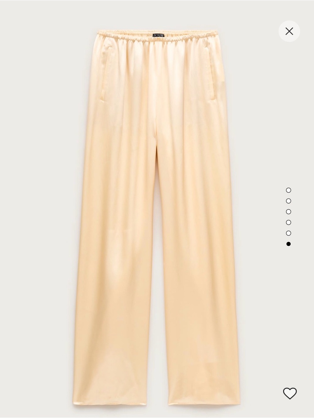 NWT J. Crew Candlelight Cosmo Pant in Luster Charmeuse